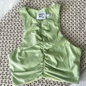 Fitted neck line crop top